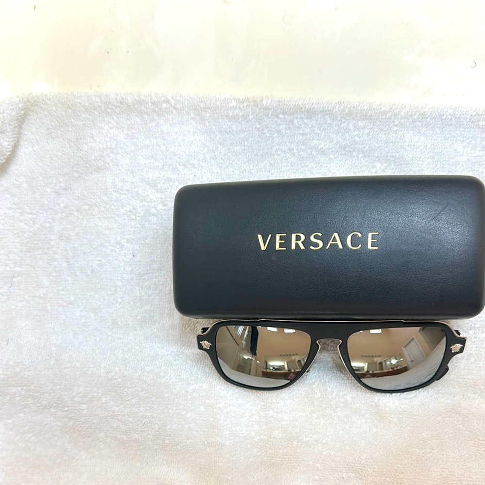 Versace Black Sunglasses with Case